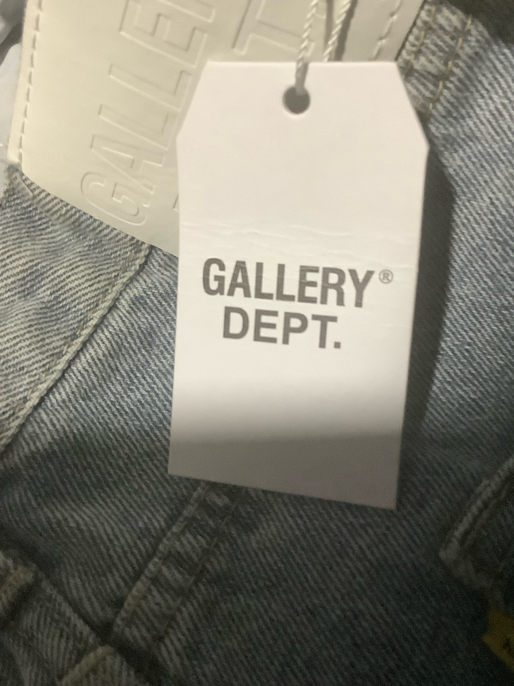 Gallery Dept Light Blue Flare Jeans with White Cross Details - Picture 10 of 10
